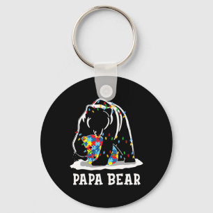 Manar Roligt Pappa Bear Autism Awareness Autism Ma Nyckelring