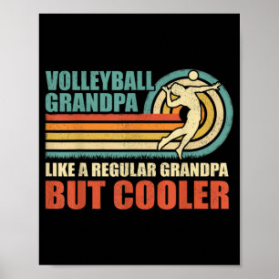 Manar Roligt Volleyball Grandpa som en vanlig morf Poster