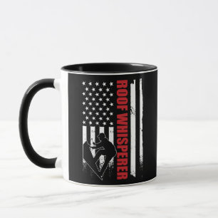 Manar Roofer American Flagga Whisperer Roofing Mugg