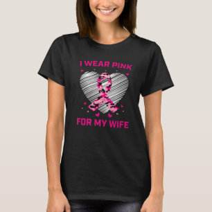 Manar Rosa Camo Wife Breast Cancer Awareness Heart T Shirt