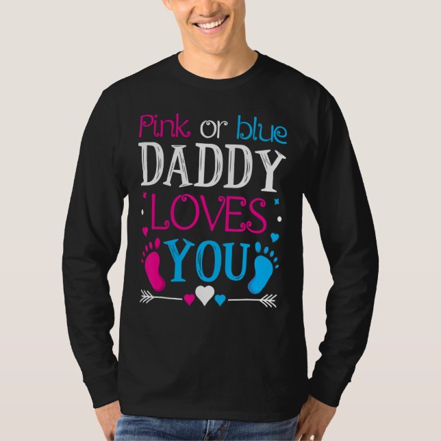 Manar Rosa eller Blå pappa Kärlek... att du ska va T Shirt (Framsida)