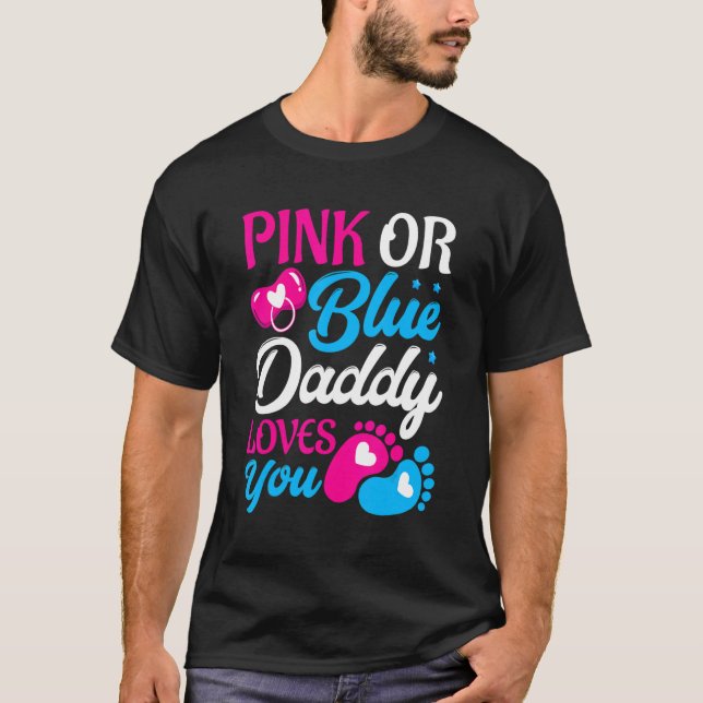 Manar Rosa eller Blå pappa Kärlek... att du ska va T Shirt (Framsida)