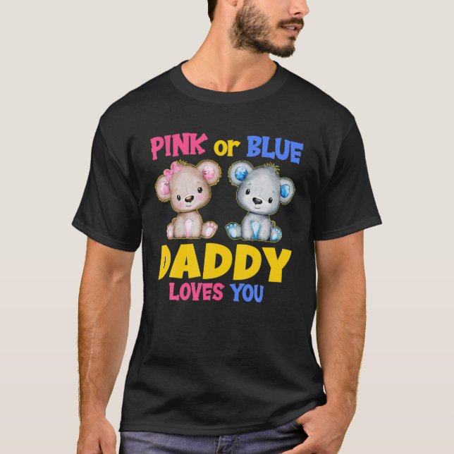 Manar Rosa eller Blå pappa Kärlek Du babyskugga T Shirt (Framsida)
