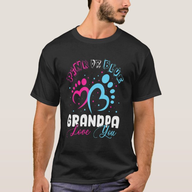 Manar Rosa eller Blue Grandpa Kärlek Du Gender Rev T Shirt (Framsida)