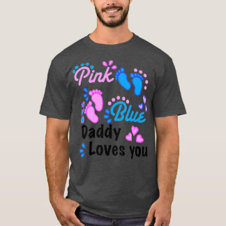 Manar Rosa eller Blue Pappa Kärlek You Gender Reve T Shirt
