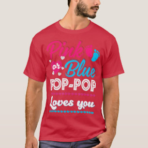 Manar Rosa eller Blue Pop Pop Kärlek du Gender Vis T Shirt