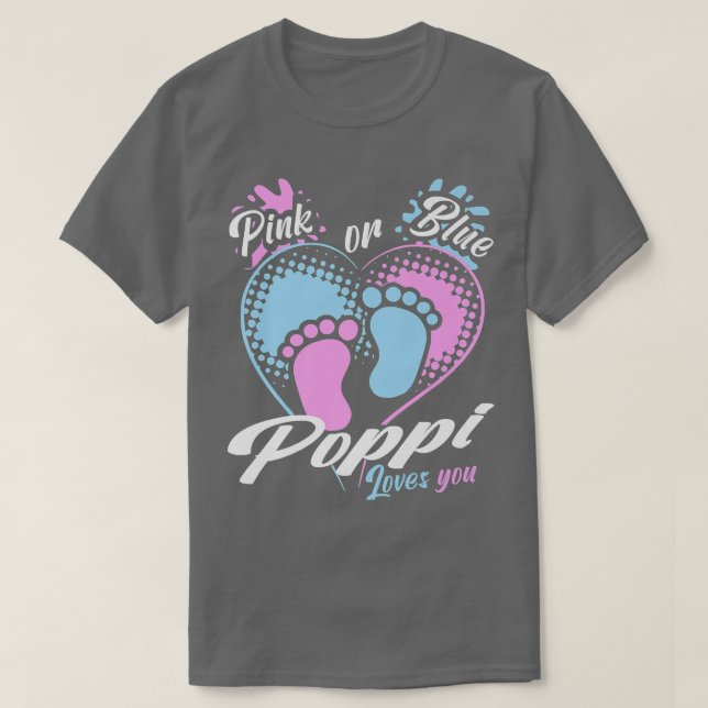 Manar Rosa eller Blue Poppi Kärlek Du Gender Visa  T Shirt (Design framsida)