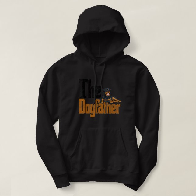 Manar Rottweiler Hund Pappa Dogfather Hundar pappa Hoodie (Design framsida)
