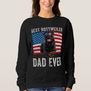 Manar Rottweiler Pappa American Flagga Hundägare R T Shirt