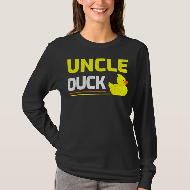Manar Rubber Duckling Anka farbror Anka Pappor Da T Shirt (Framsida)