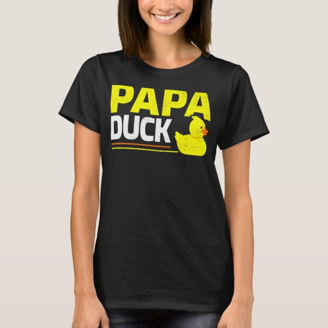Manar Rubber Duckling Anka Pappa Anka Fars dag T Shirt (Framsida)