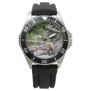 Manar Rubber Strap Watch w/ grizzanbjörn Armbandsur