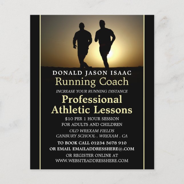 Manar Running, Athletics Lesson Advertising Flyer (Framsidan)