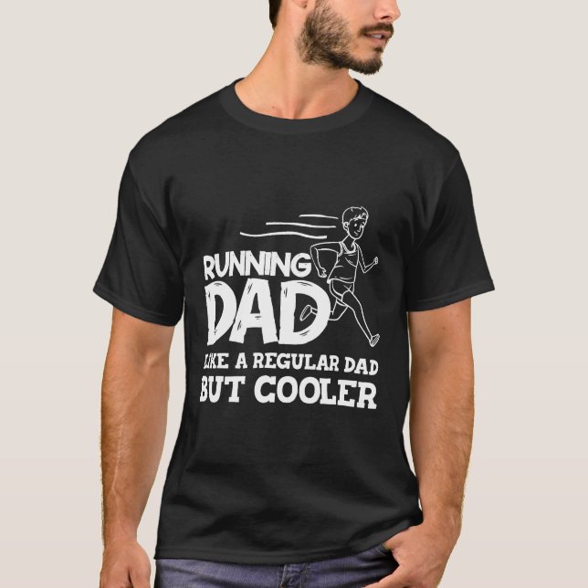 Manar Running Pappa Gift Funny Halva Marathon Ultr T Shirt (Framsida)