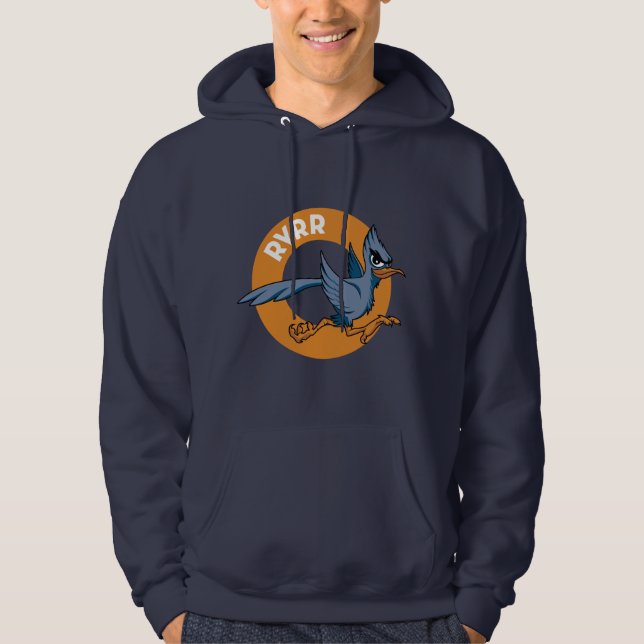 Manar RVRR Tecknad Logotyp Navy Hoodie (Framsida)