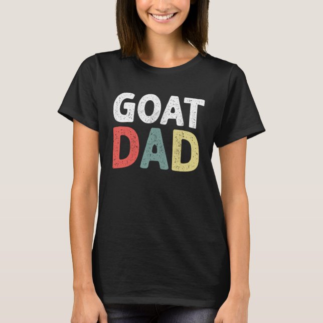 Manar:s djuruppfödardag för Goat Pappa Far T Shirt (Framsida)