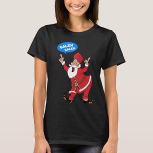 Manar s Punjabi Indian Bhangra Dancing Santa Singh T Shirt