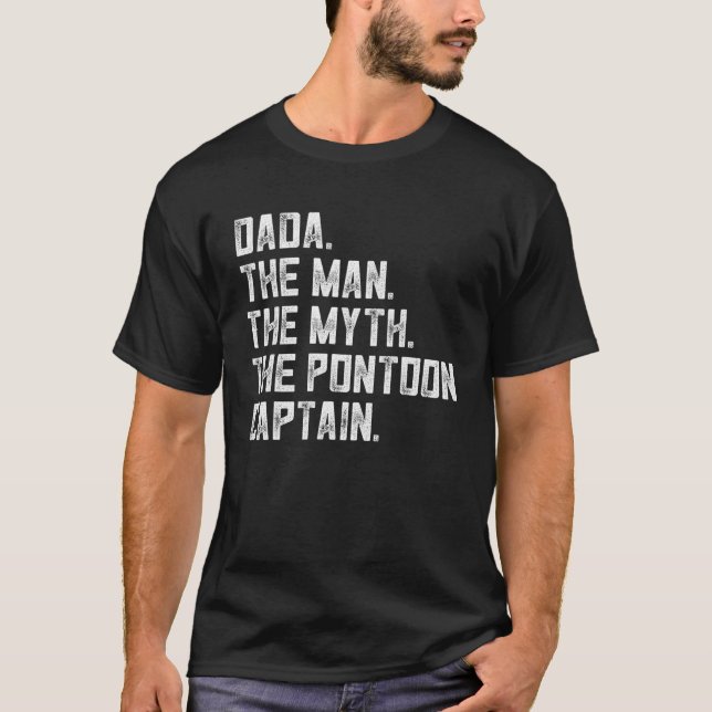 Manar Sailing Boat Dada, Pontoon Kapten Apparel B T Shirt (Framsida)