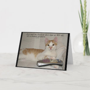 Manar Saker - Funny Cat Fars dag Card Kort