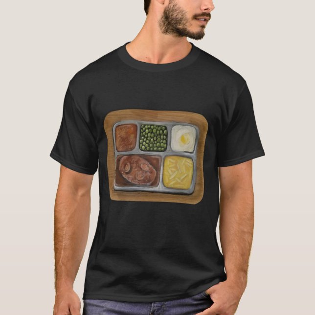 Manar Salisbury Steak TV Dinner Shirt T (Framsida)