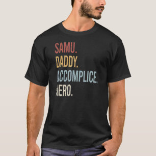 Manar Samu pappa Accomce Hero Retro Stil Vintag T Shirt