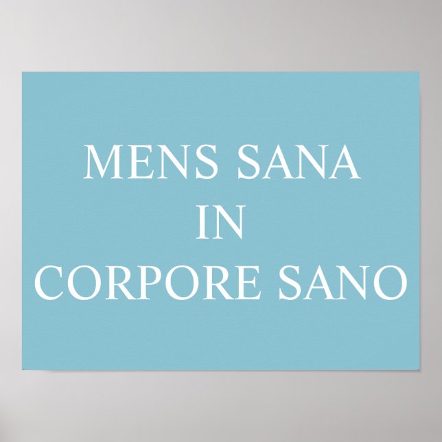 Manar Sana in Corpore Sano Print - Turcouise Poster (Framsidan)