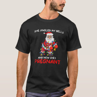 Manar Santa Hon Jingled Klockor julpreganc T Shirt