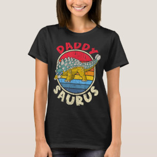 Manar Saurus pappa I Ankylosaurus Dinosaur I-famil T Shirt