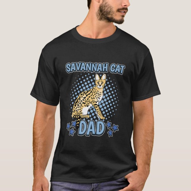 Manar Savannah Cat Pappa Pappa Fars dag Savannah T Shirt (Framsida)