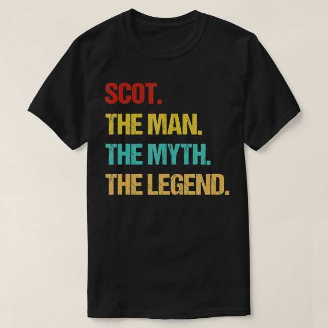 Manar Scot the Man the Myth the Legend T Shirt (Design framsida)