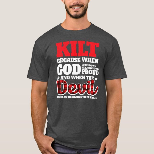 Manar Scottish Kilt Scotsman Kilts T Shirt (Framsida)