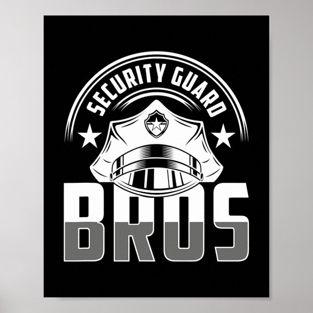 Manar Security Guard Bros Thin Lila Line Poster (Framsidan)