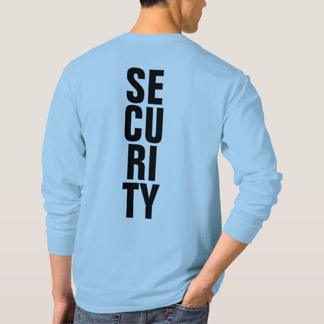 Manar Security Modern Tshirts Light Blue Template (Baksida)