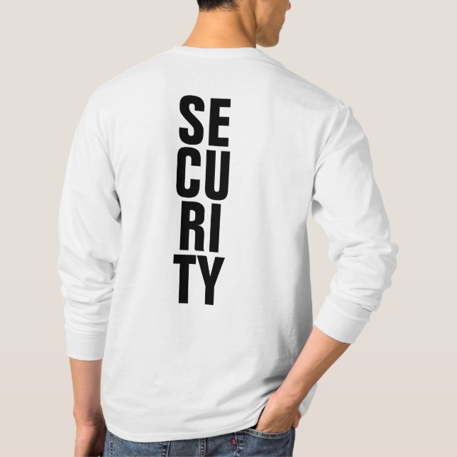 Manar Security T-Shirts Black and White-mall (Baksida)