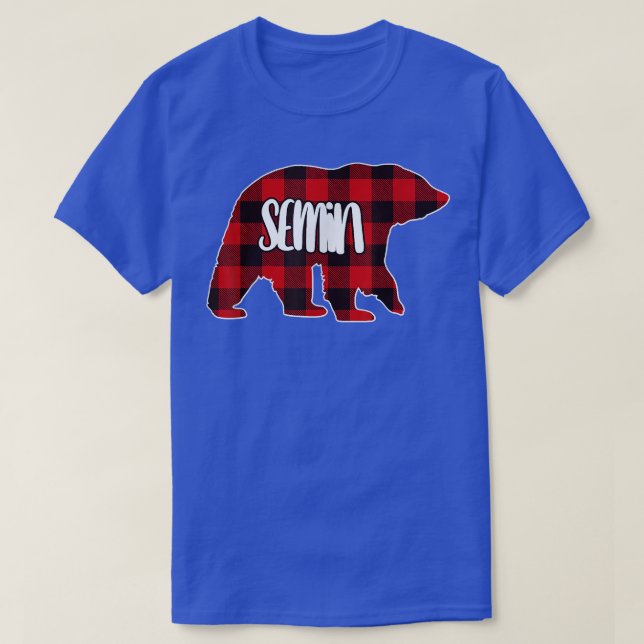 Manar Semin Bear Anpassningsbar Red Buffalo Play j T Shirt (Design framsida)