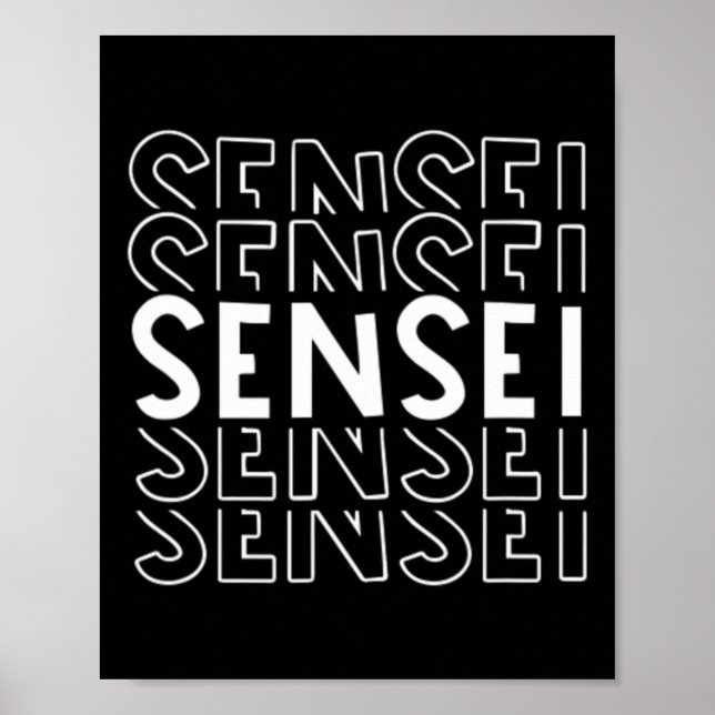 Manar Sensei Martial Arts Karate Judo Training Coa Poster (Framsidan)