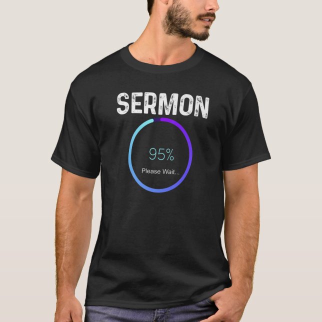 Manar Sermon Loading Pastor Christian Parish Clerg T Shirt (Framsida)