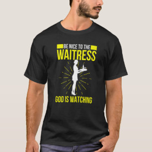 Manar Servitör Waitress Server fungerar i gastrono T Shirt