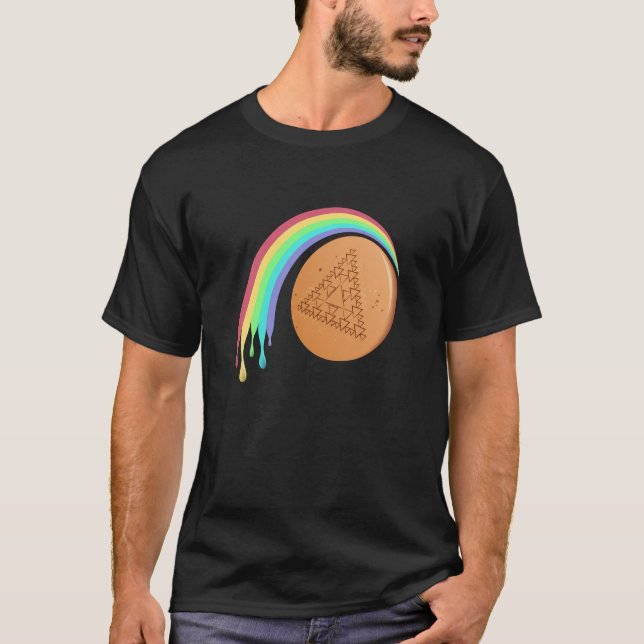 Manar-Shirt Dalgona Triangle Smälter Rainbow T Shirt (Framsida)