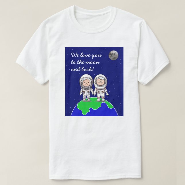 manar Shirt Grandparent Astronauts av Jo Bilder T Shirt (Design framsida)