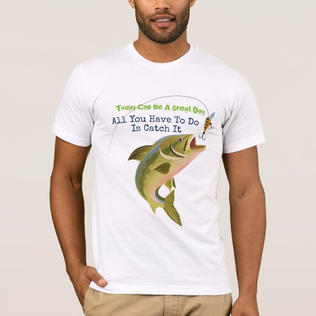 Manar Shirt kan i dag vara ett Underbart dagfiske T Shirt (Framsida)