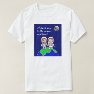 manar-Shirt Mamma och Pappa Astronauts av Jo Bilde T Shirt