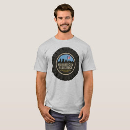Manar-shirt med NEW Rubber City Resistance logotyp T Shirt