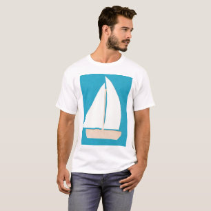Manar-shirt med vit segelbåt tee shirt