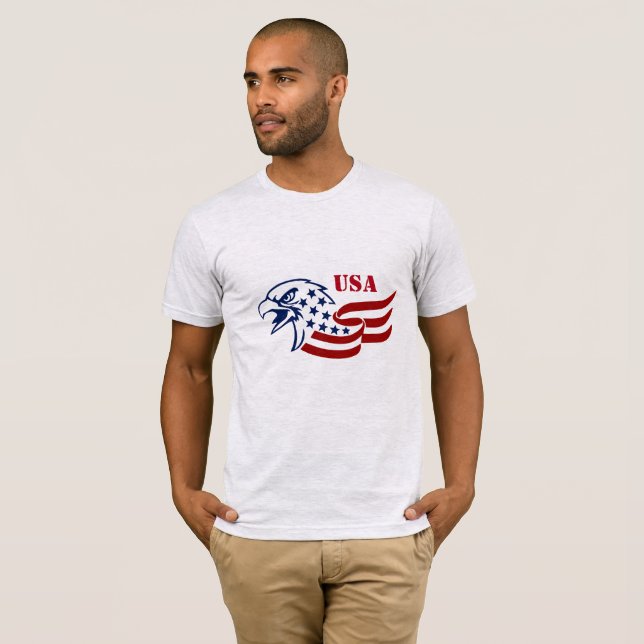 Manar Shirt Militle Eagle T Shirt (Hel framsida)