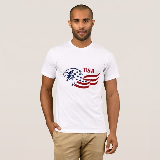 Manar Shirt Militle Eagle T Shirt (Hel framsida)
