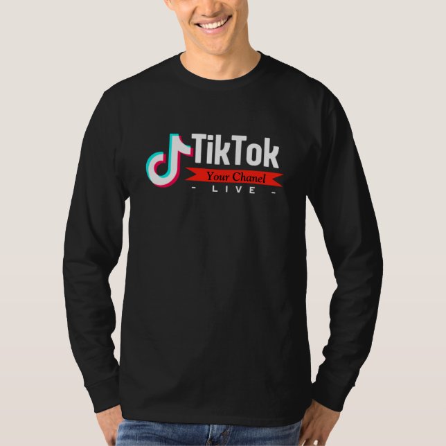 Manar-Shirt Motif skärm Printing Tiktok- Black T Shirt (Framsida)