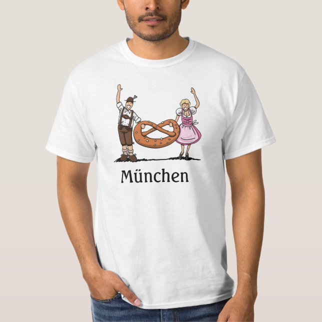 Manar-Shirt München Couple Pretzel T Shirt (Framsida)