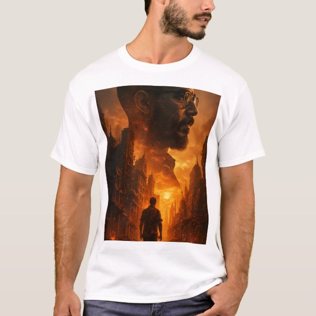Manar-shirts Apocalyptic Warrior Cinematic Post T Shirt (Framsida)