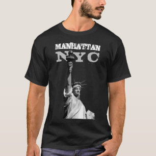 Manar-Shirts Manhattan Liberty Statue New York T Shirt